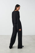 drawstring wide trousers - Noir