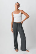 drawstring wide trousers - Rose