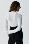 boatneck structure top - Blanc cassé