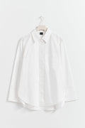 chunky poplin shirt - Blanc