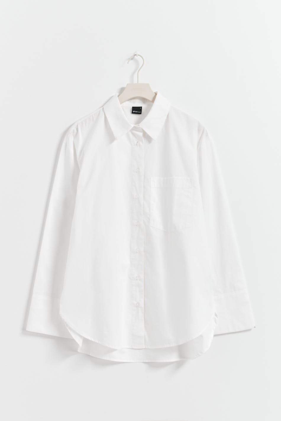 chunky poplin shirt - Blanc