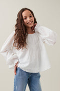 Y v blouse - Blanc