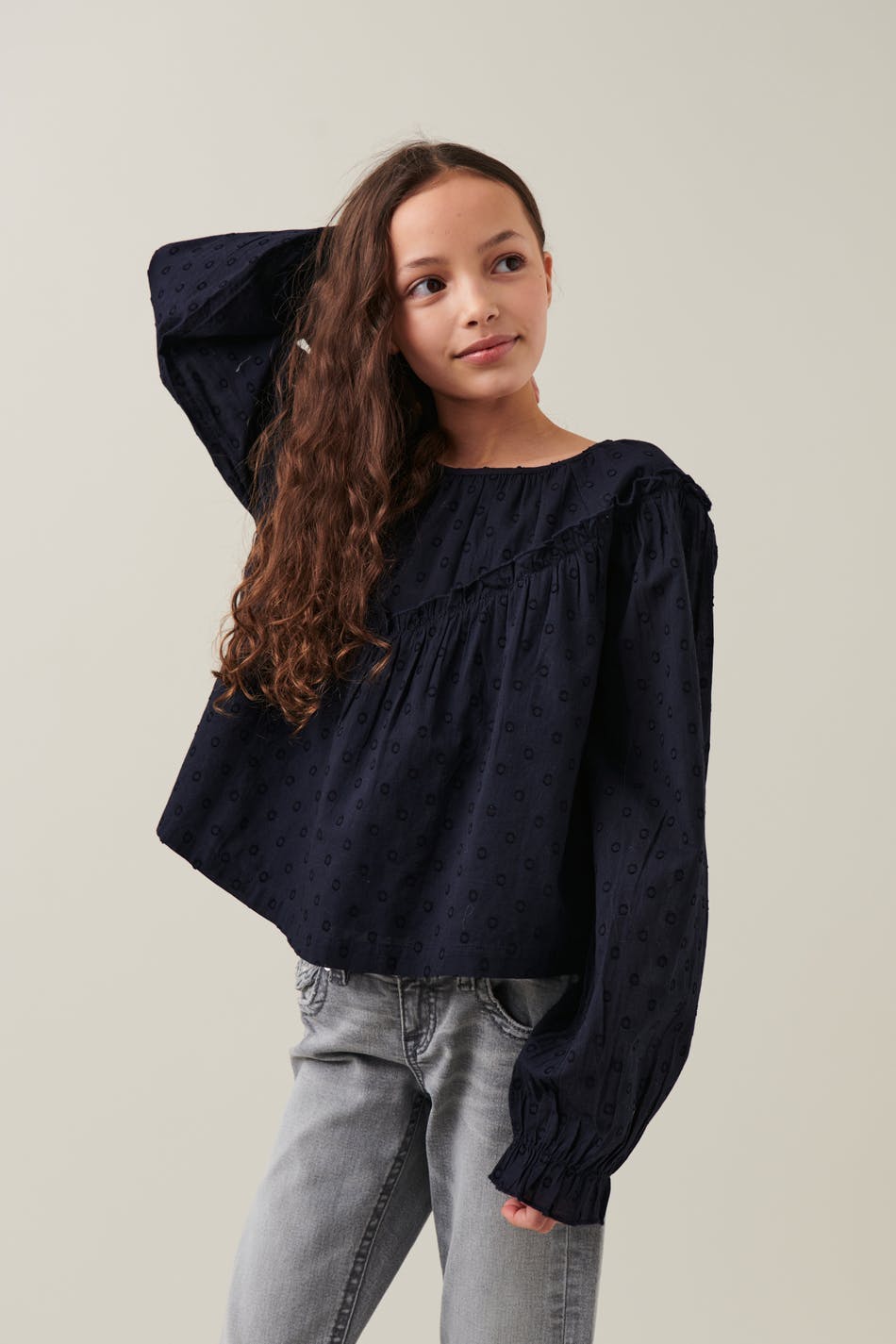Y v blouse - Bleu marine