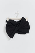 Bow denim top - Noir