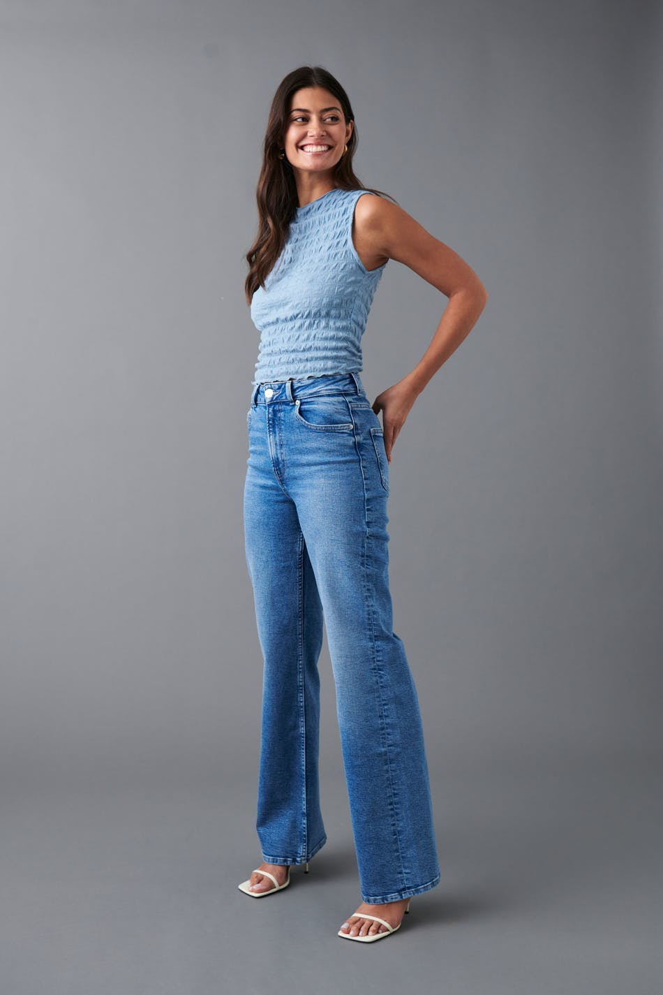 Comfy wide jeans - Offblack