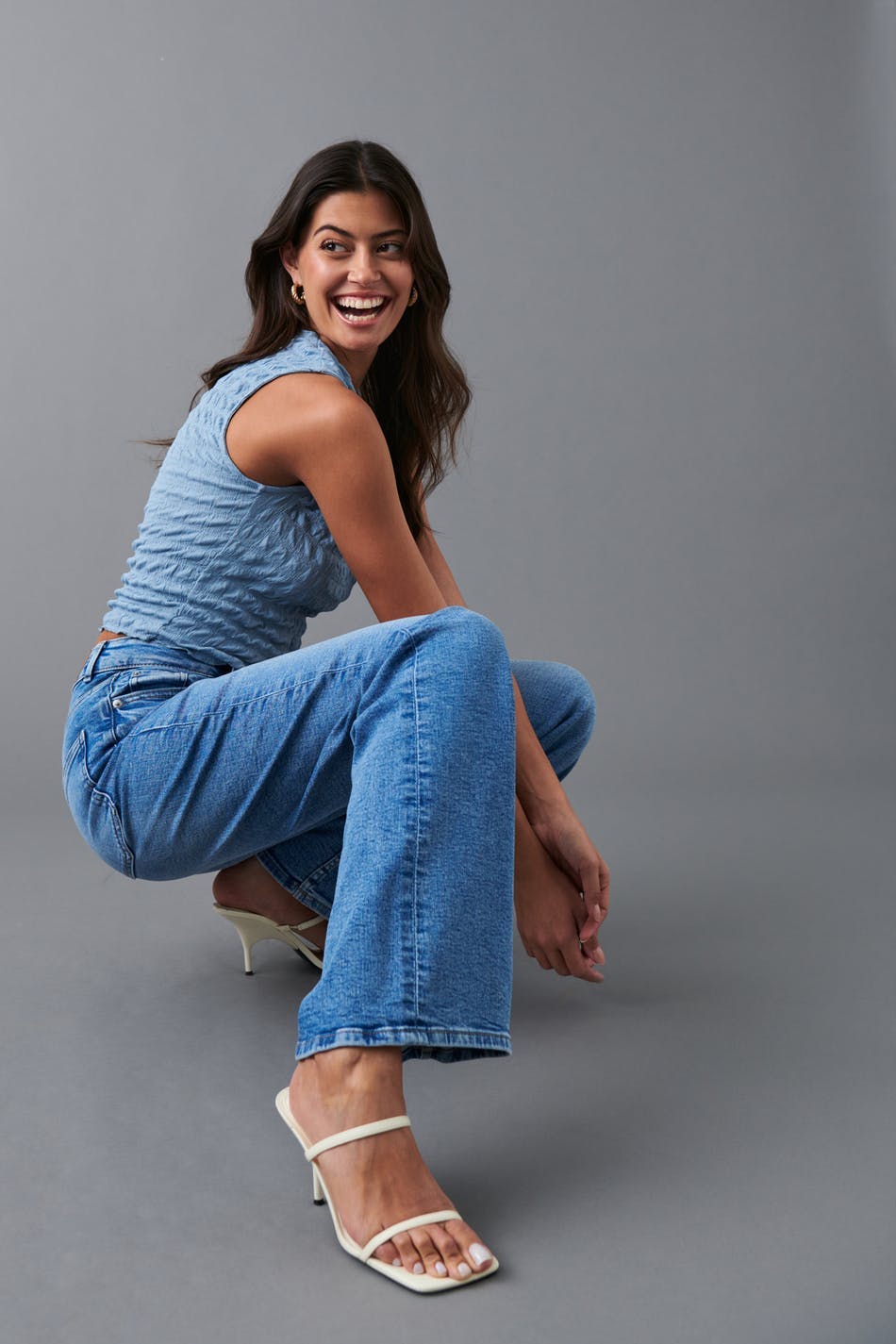 Comfy wide jeans - Offblack