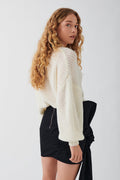 Bow denim skirt - Noir