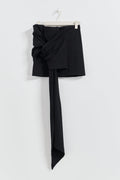 Bow denim skirt - Noir