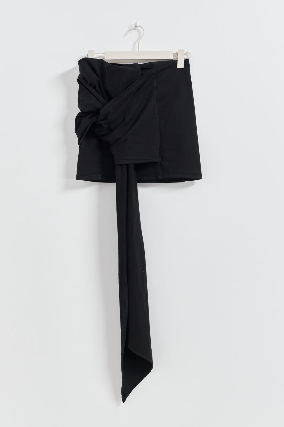Bow denim skirt - Noir