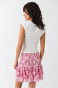 Boho smock skirt - Pink/aop