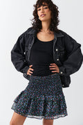 Boho smock skirt - Pink/aop