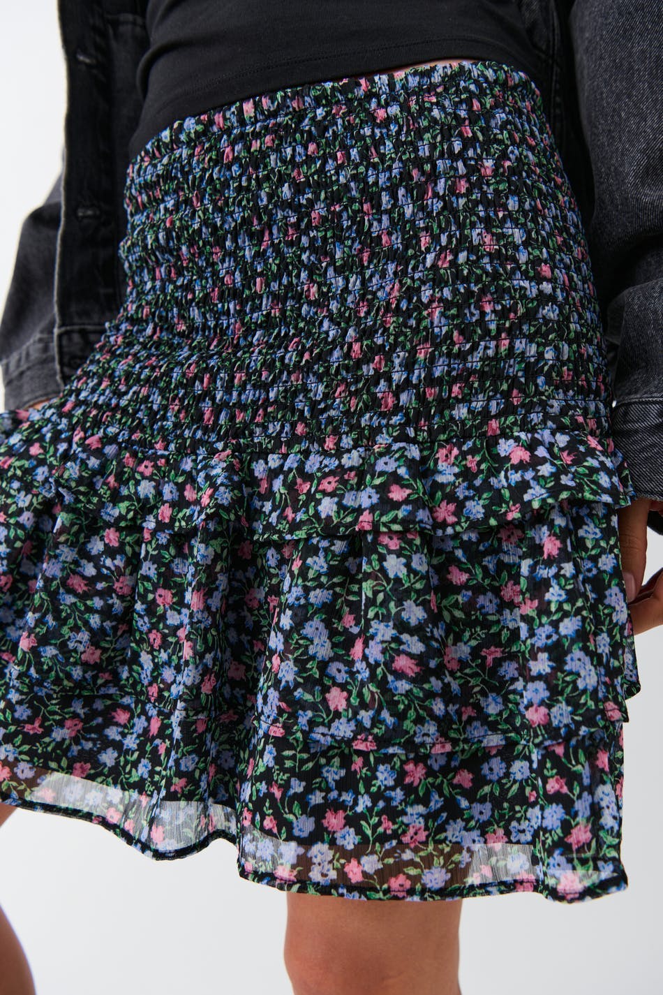 Boho smock skirt - Pink/aop