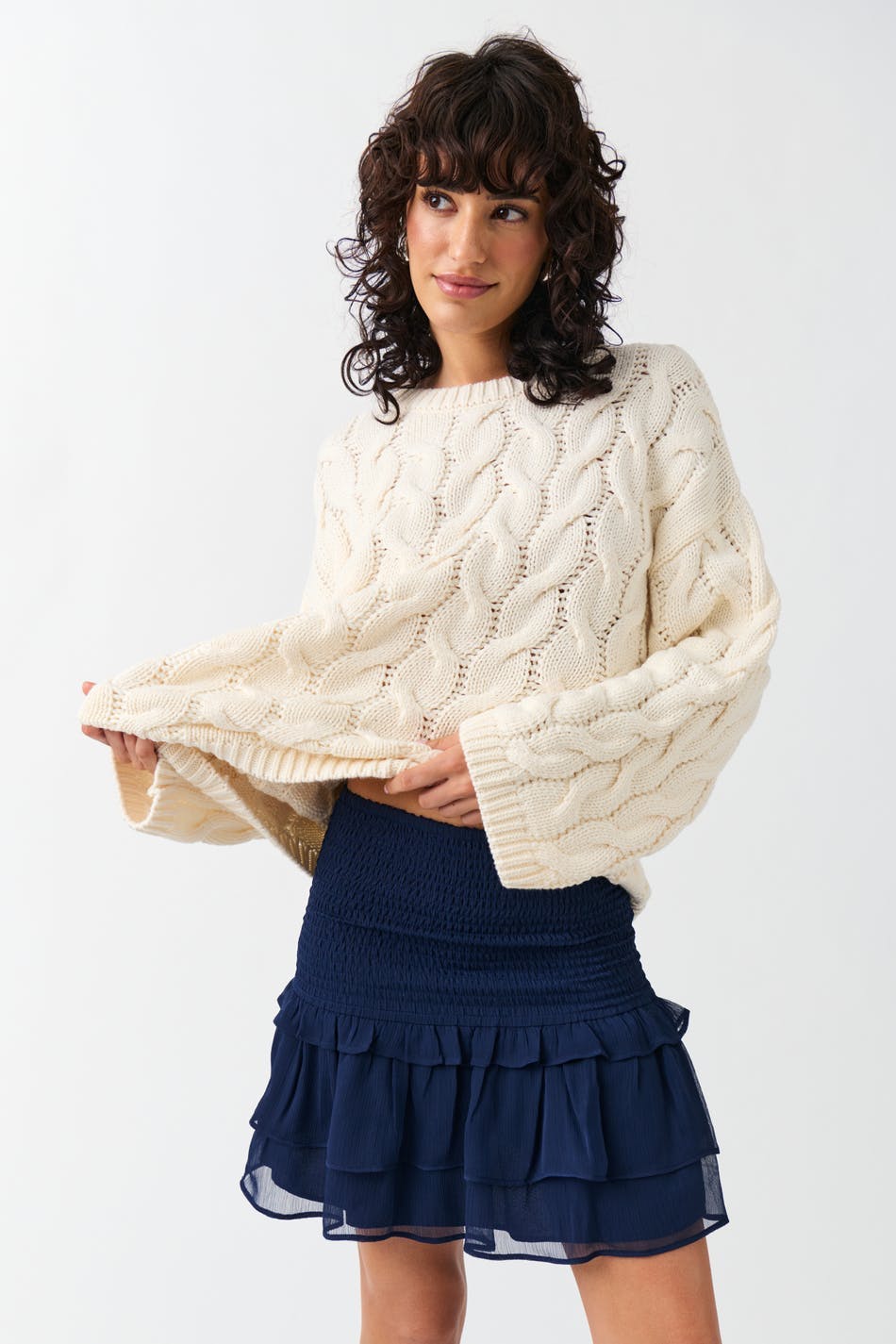 Boho smock skirt - Bleu marine