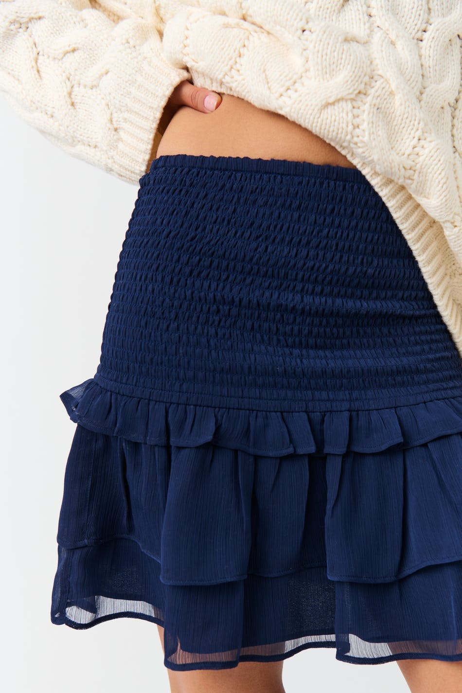 Boho smock skirt - Bleu marine