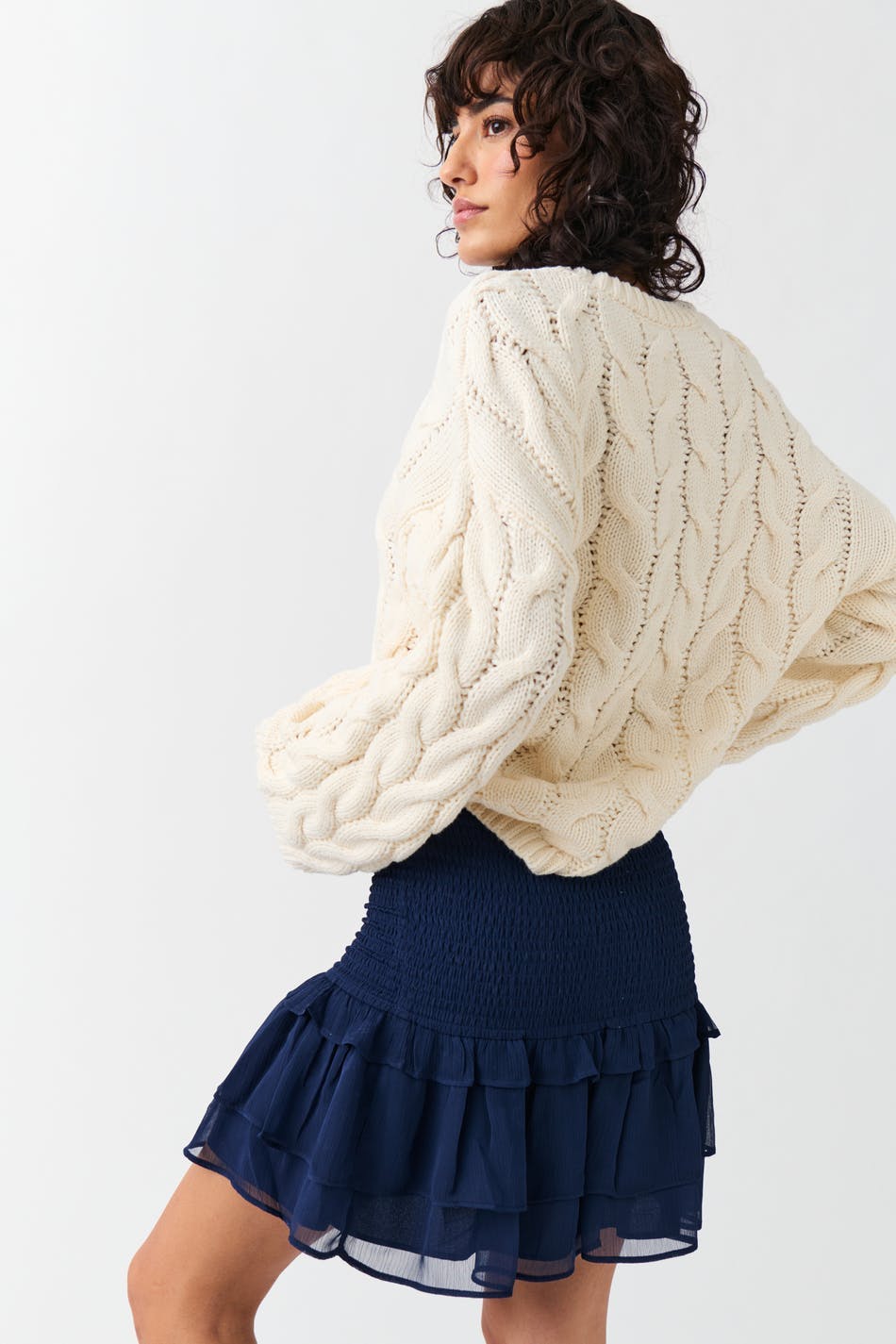 Boho smock skirt - Bleu marine