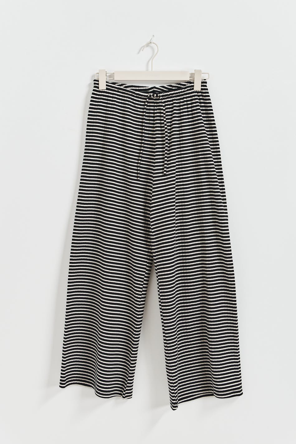 Striped soft trousers - Black/white str