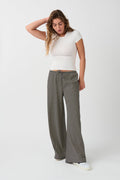 Striped soft trousers - Black/white str