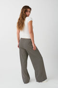 Striped soft trousers - Black/white str
