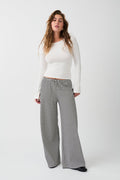 Striped soft trousers - Black/white str