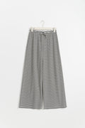 Striped soft trousers - White/black