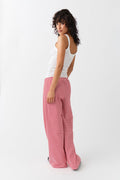Striped soft trousers - White/black