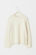 crew neck knitted sweater - Lt grey melange