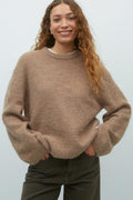 crew neck knitted sweater - Navy blazer