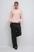crew neck knitted sweater - Noir