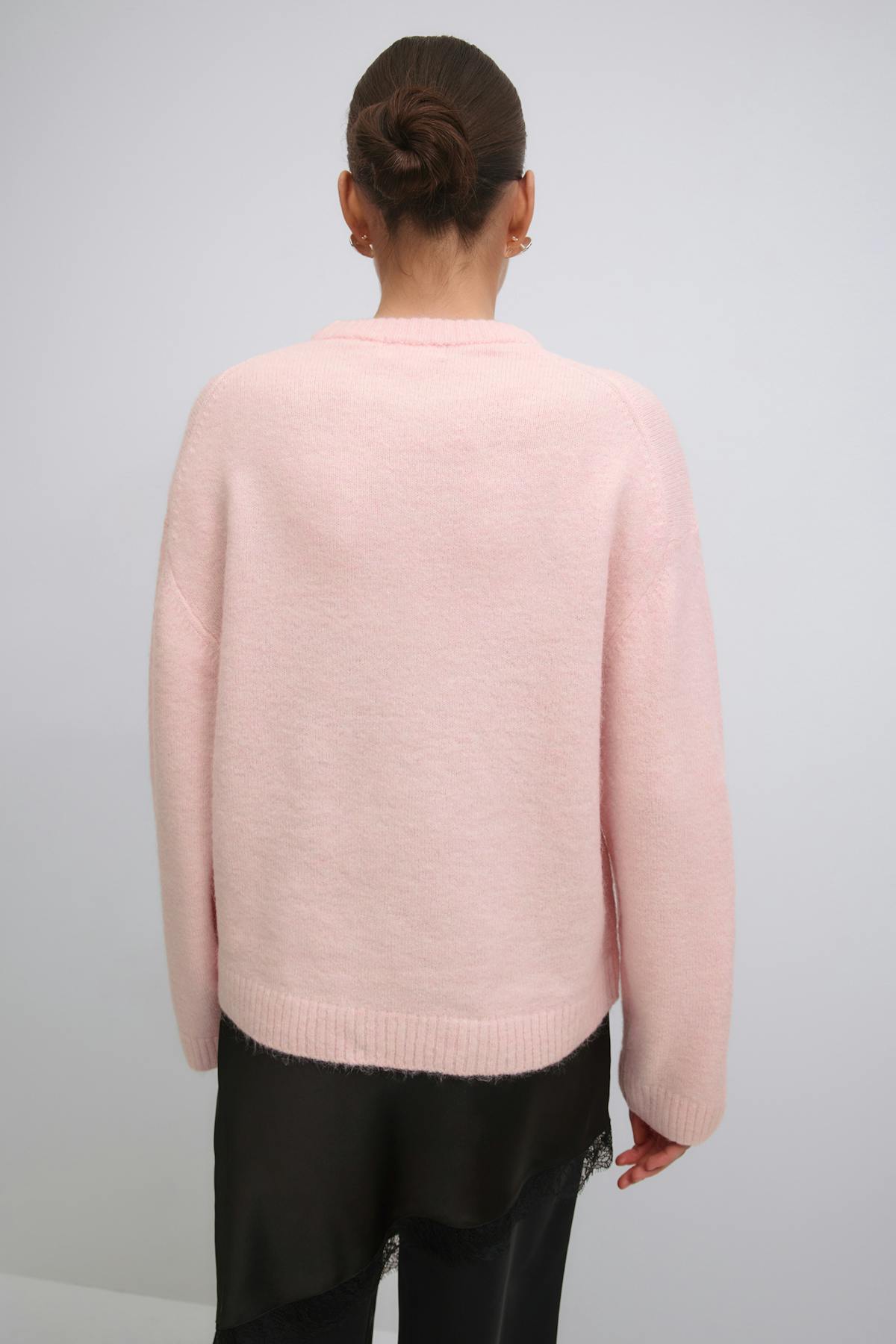 crew neck knitted sweater - Desert sage