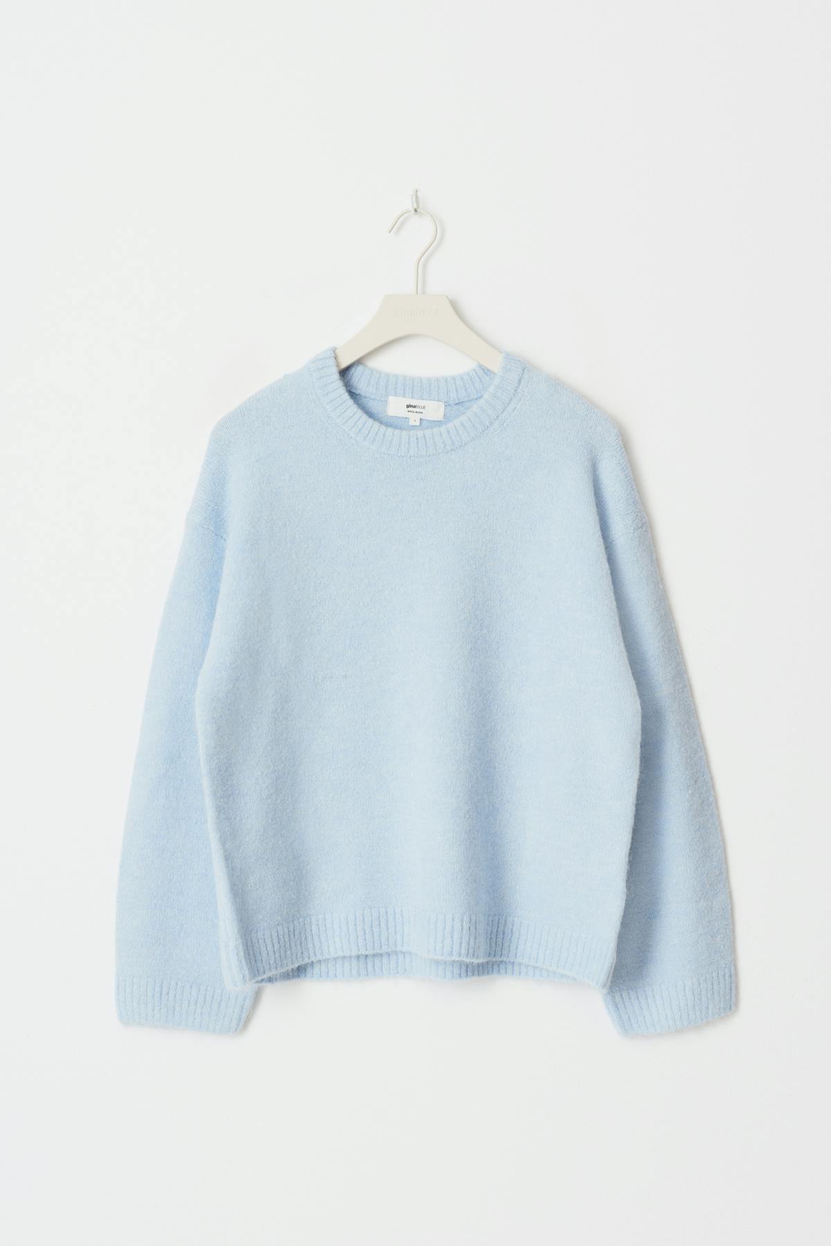 crew neck knitted sweater - Navy blazer