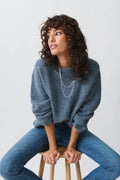 crew neck knitted sweater - Noir