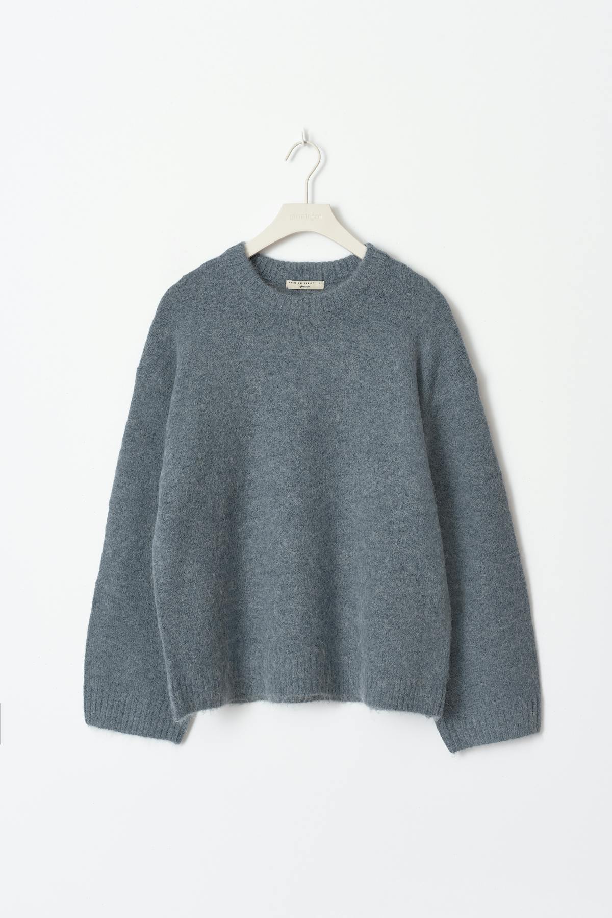 crew neck knitted sweater - Noir