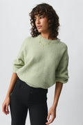 crew neck knitted sweater - Gardenia
