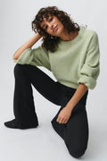 crew neck knitted sweater - Gardenia