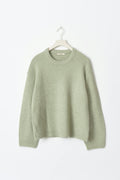 crew neck knitted sweater - Gardenia