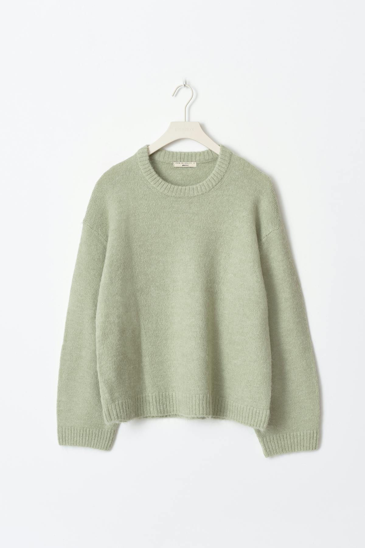 crew neck knitted sweater - Gardenia