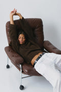 crew neck knitted sweater - Desert sage
