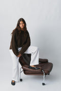 crew neck knitted sweater - Desert sage