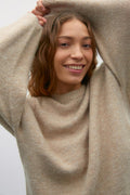 crew neck knitted sweater - Mid grey mel