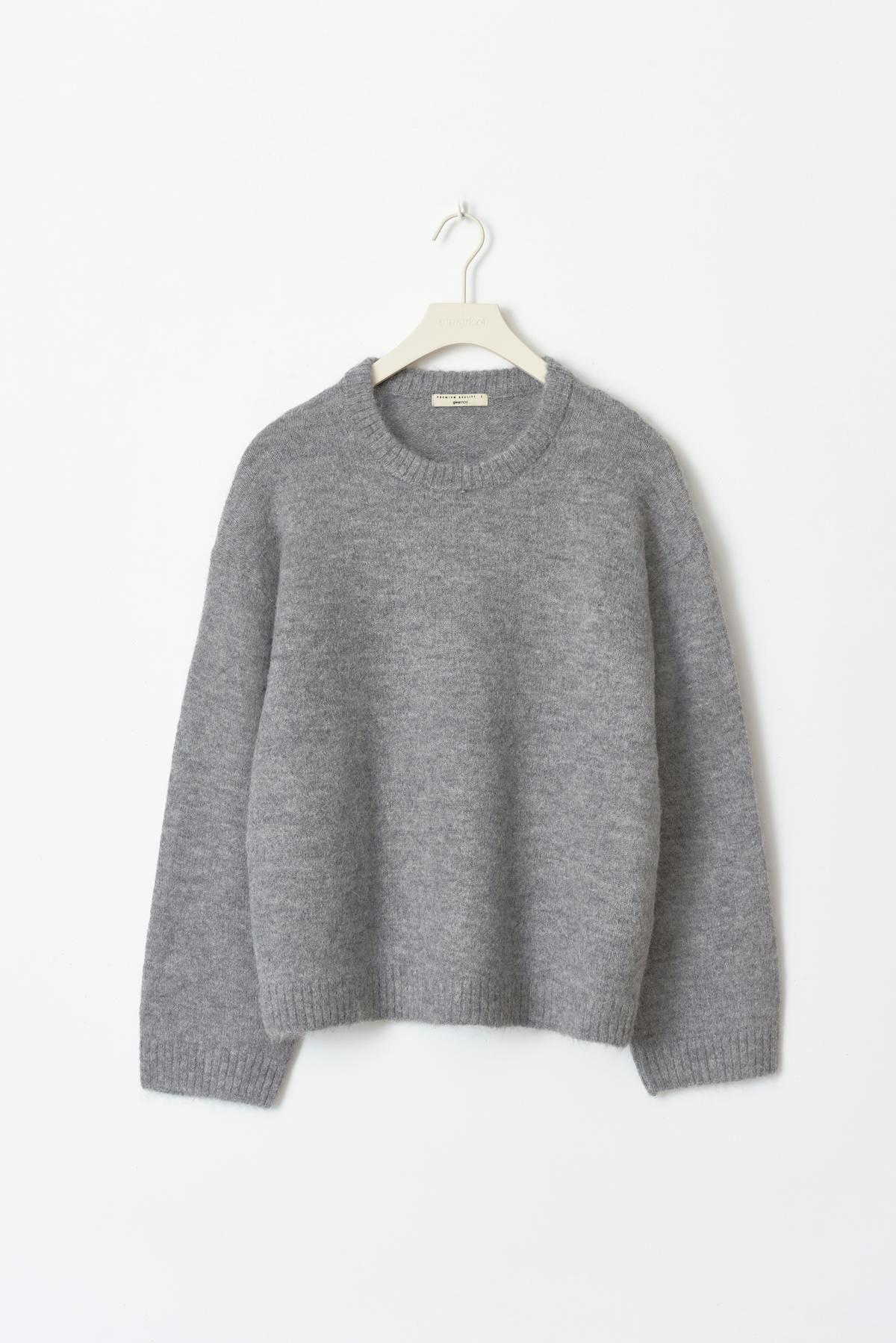 crew neck knitted sweater - Noir