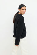 crew neck knitted sweater - Gardenia