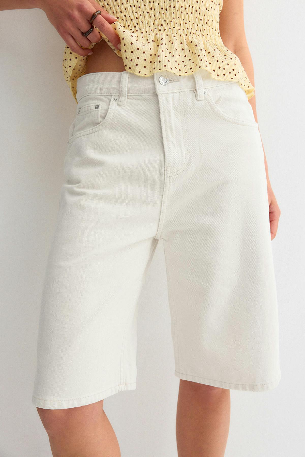 Baggy denim shorts - Rinse