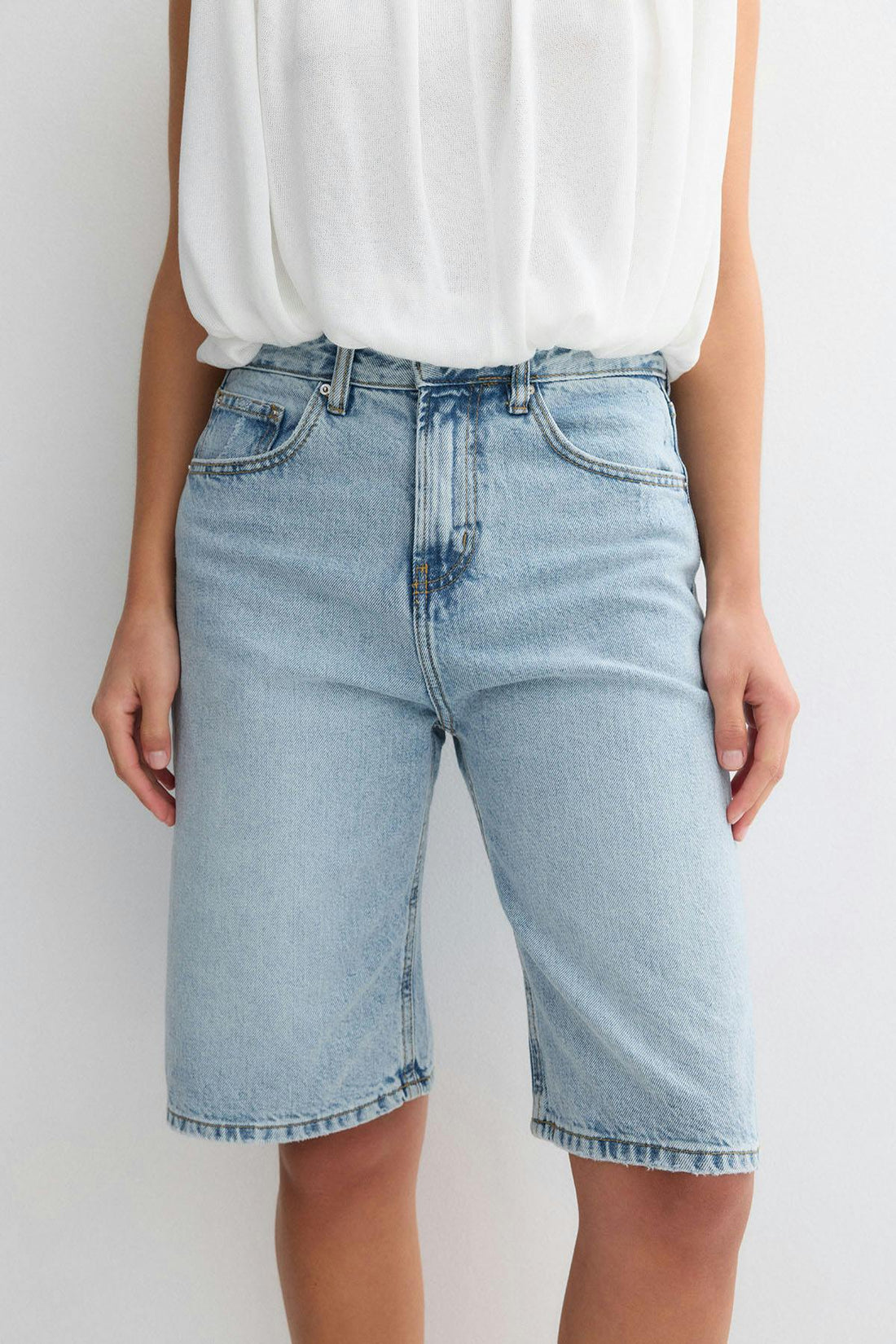 Baggy denim shorts - Bleu clair