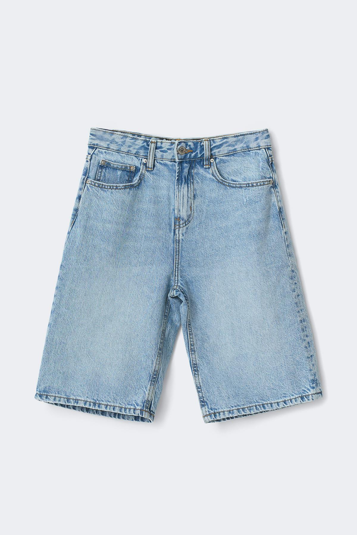 Baggy denim shorts - Bleu clair