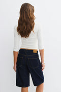 Baggy denim shorts - Offblack
