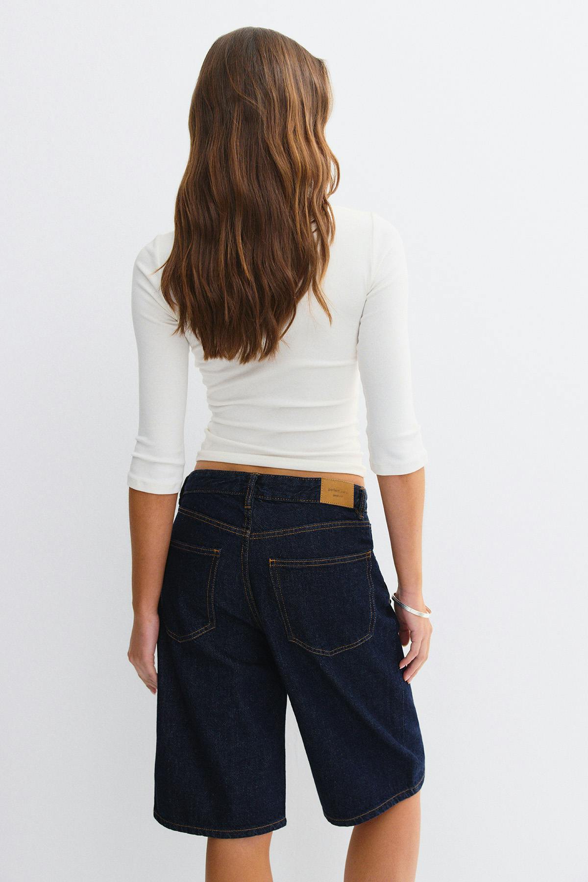 Baggy denim shorts - Offblack