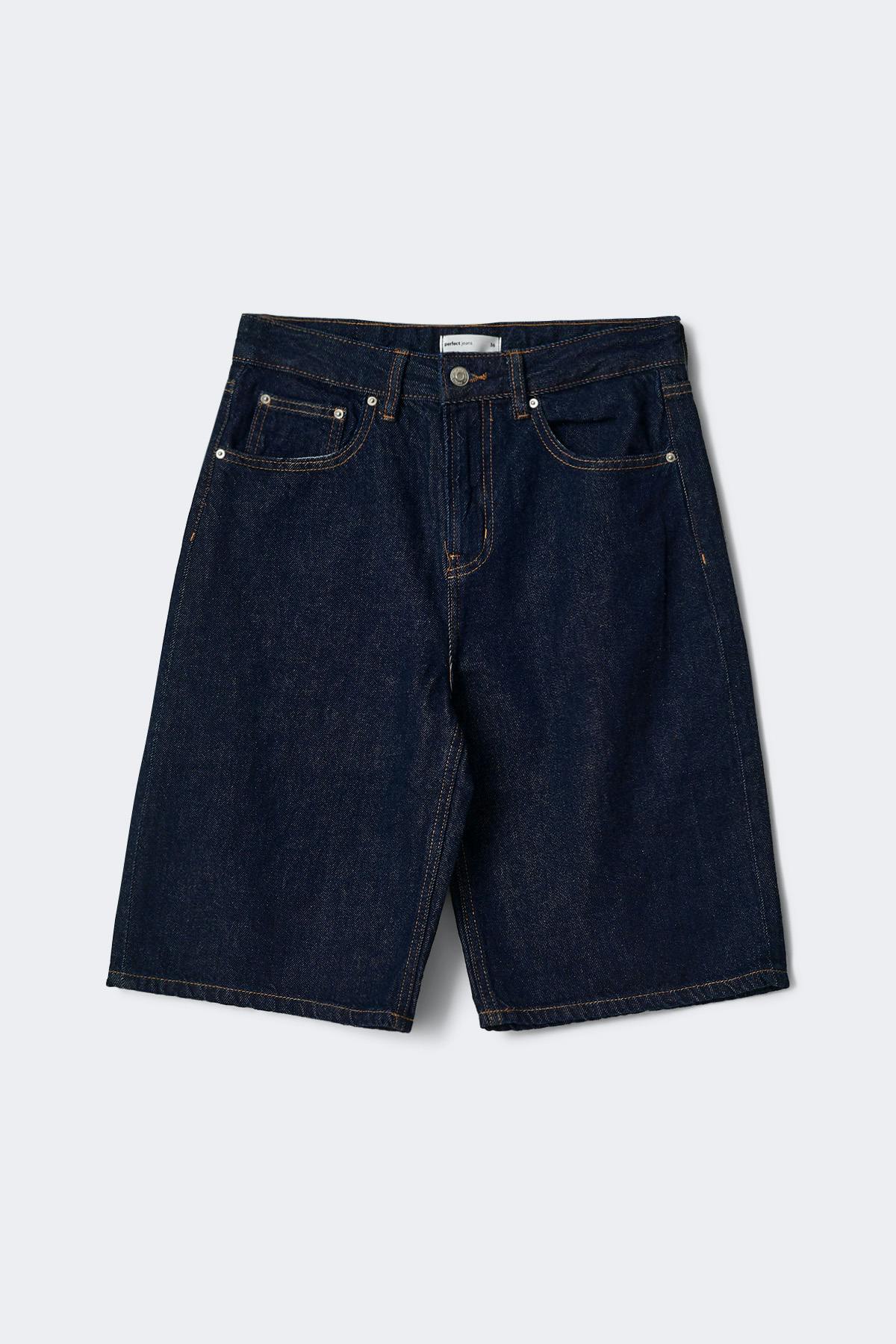 Baggy denim shorts - Offblack