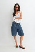 Baggy denim shorts - Rinse