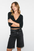 Baggy denim shorts - Bleu clair