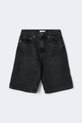 Baggy denim shorts - Offblack
